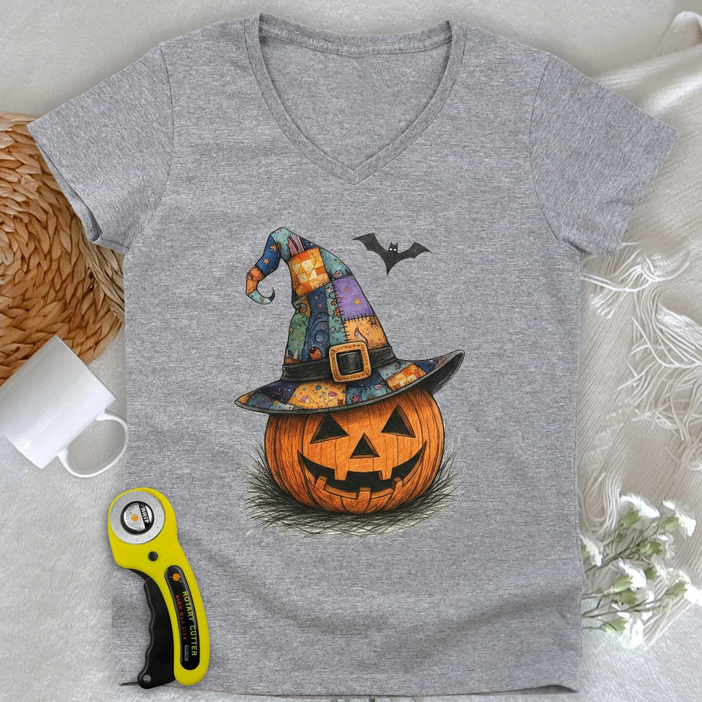Magic Pumpkin Lady V-neck