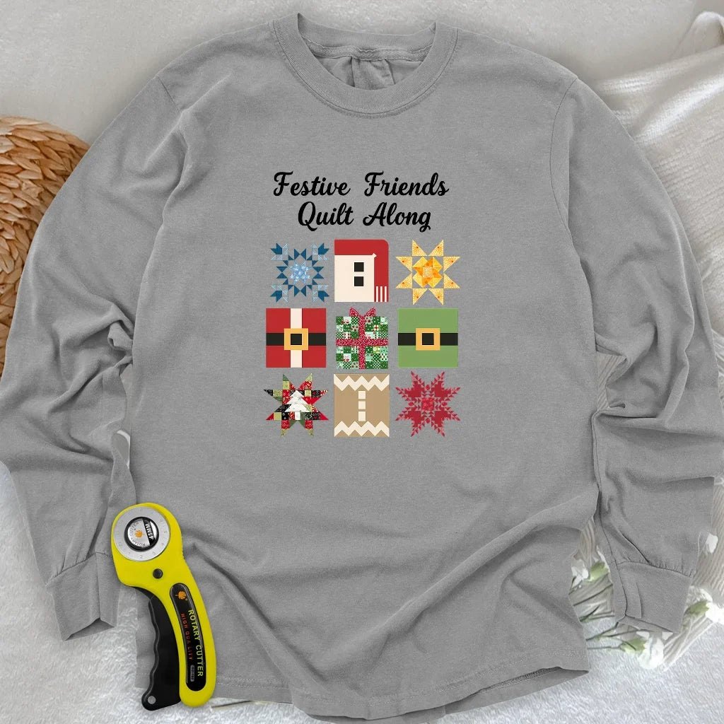 Merry Makers Quilt Long Sleeve T-shirt