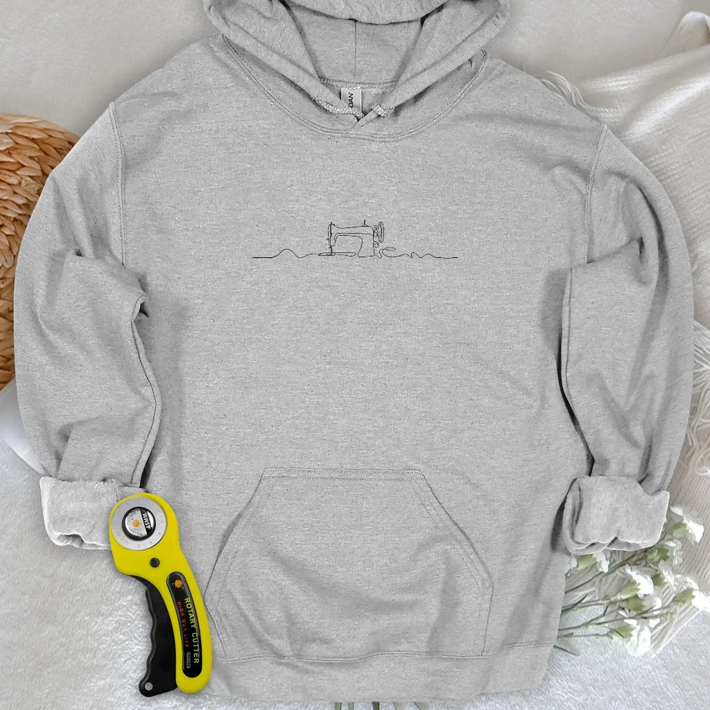 Minimalist Sewing Machine Hoodie