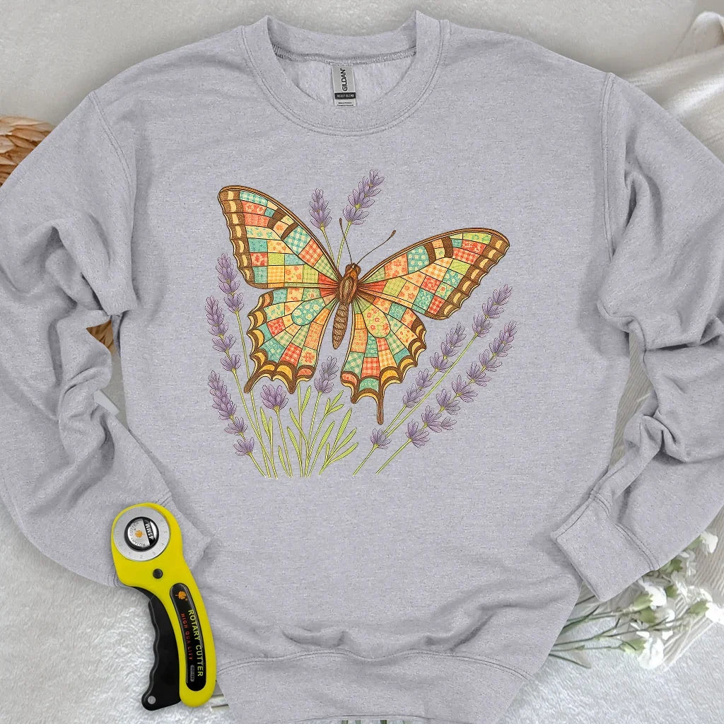 Patchwork Butterfly Sweatshirt