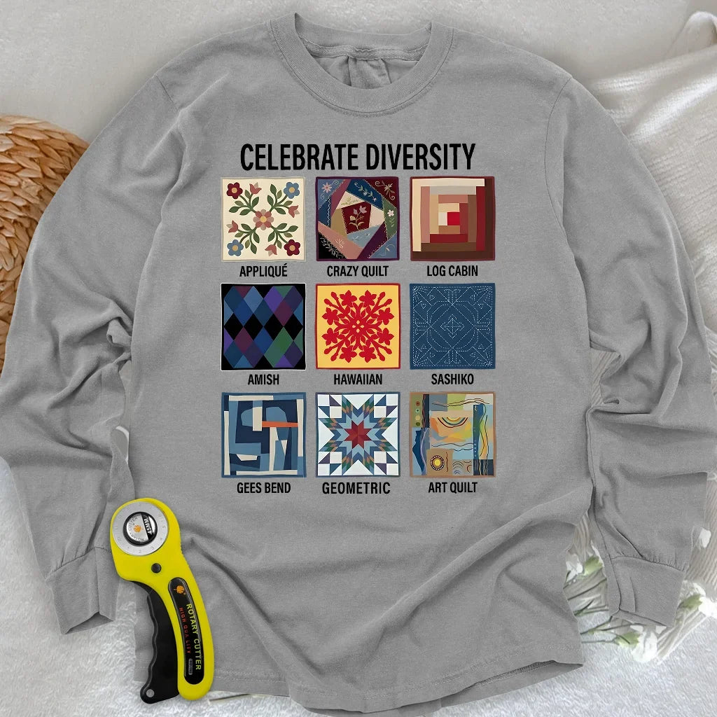 Patchwork Diversity Long Sleeve T-shirt