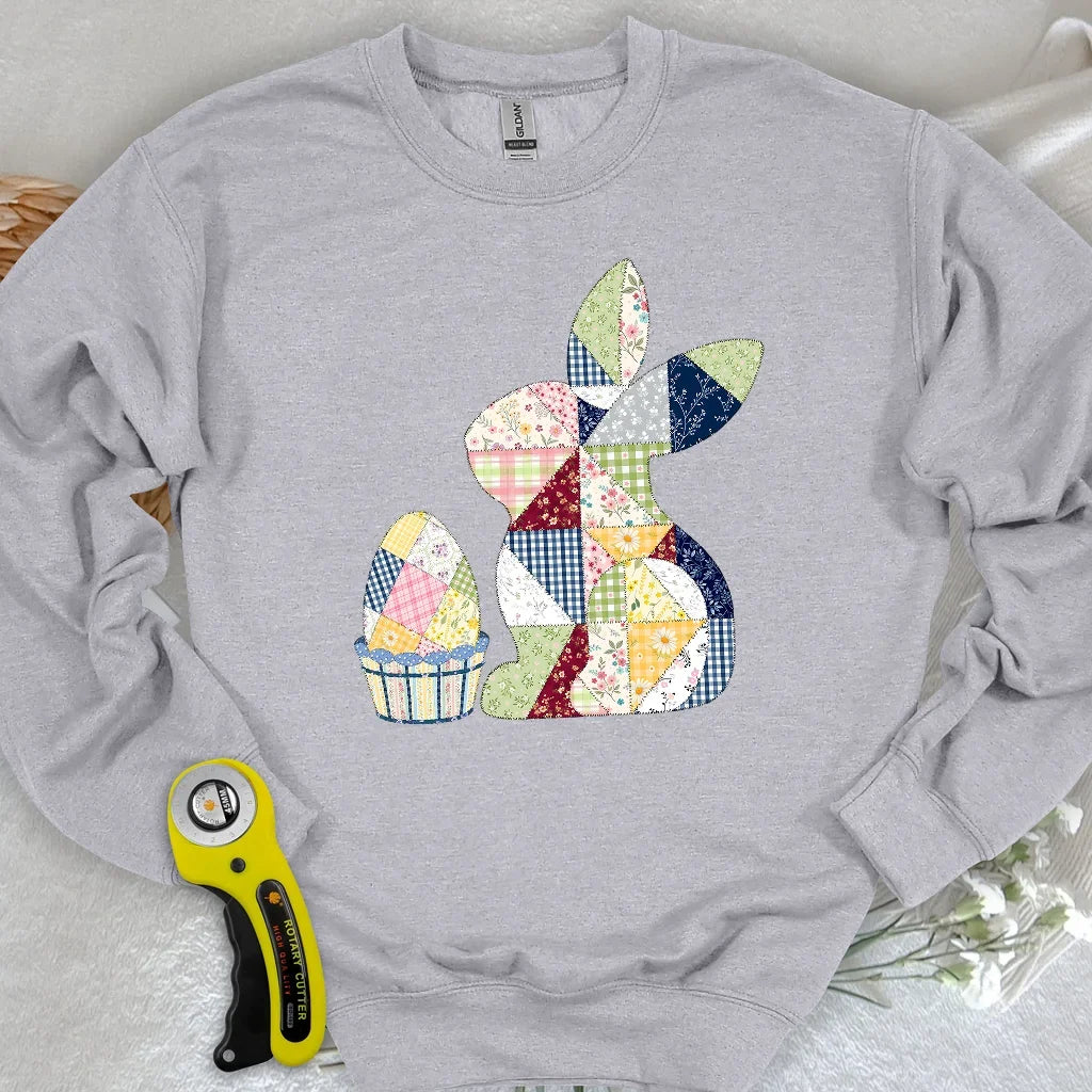 Patchwork Easter Bunny Sweatshirt