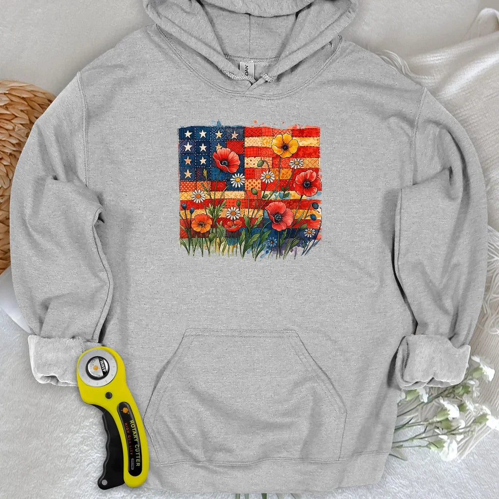 Patchwork Floral Hoodie