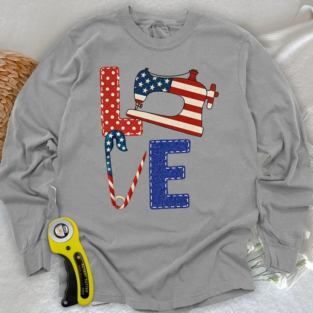 Patriotic Sewist Long Sleeve T-shirt