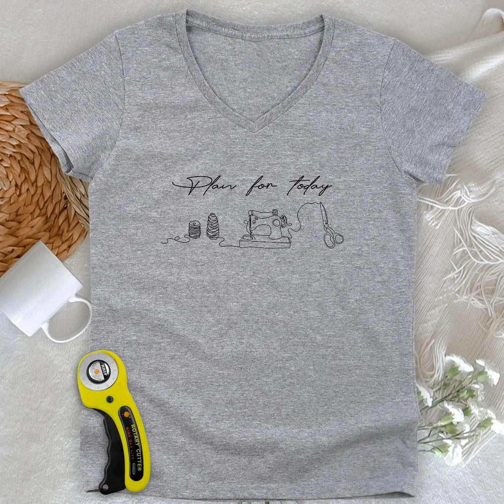 Plan for today Lady V-neck
