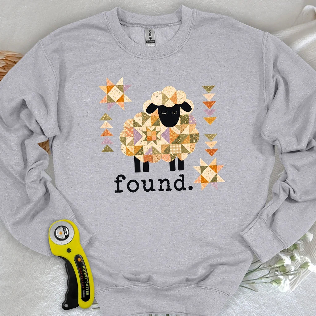 Psalm 23 Patchwork Sheep Sweatshirt
