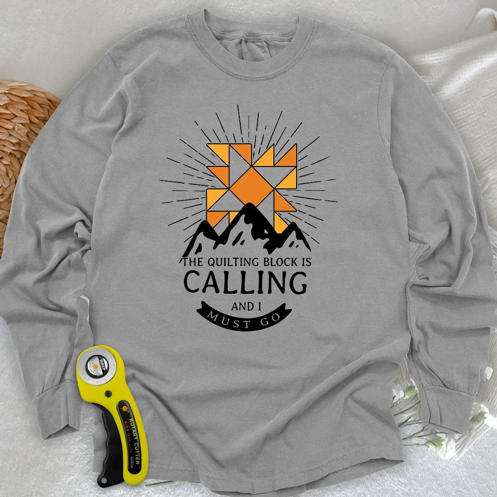 Quilt Block Calling Long Sleeve T-shirt