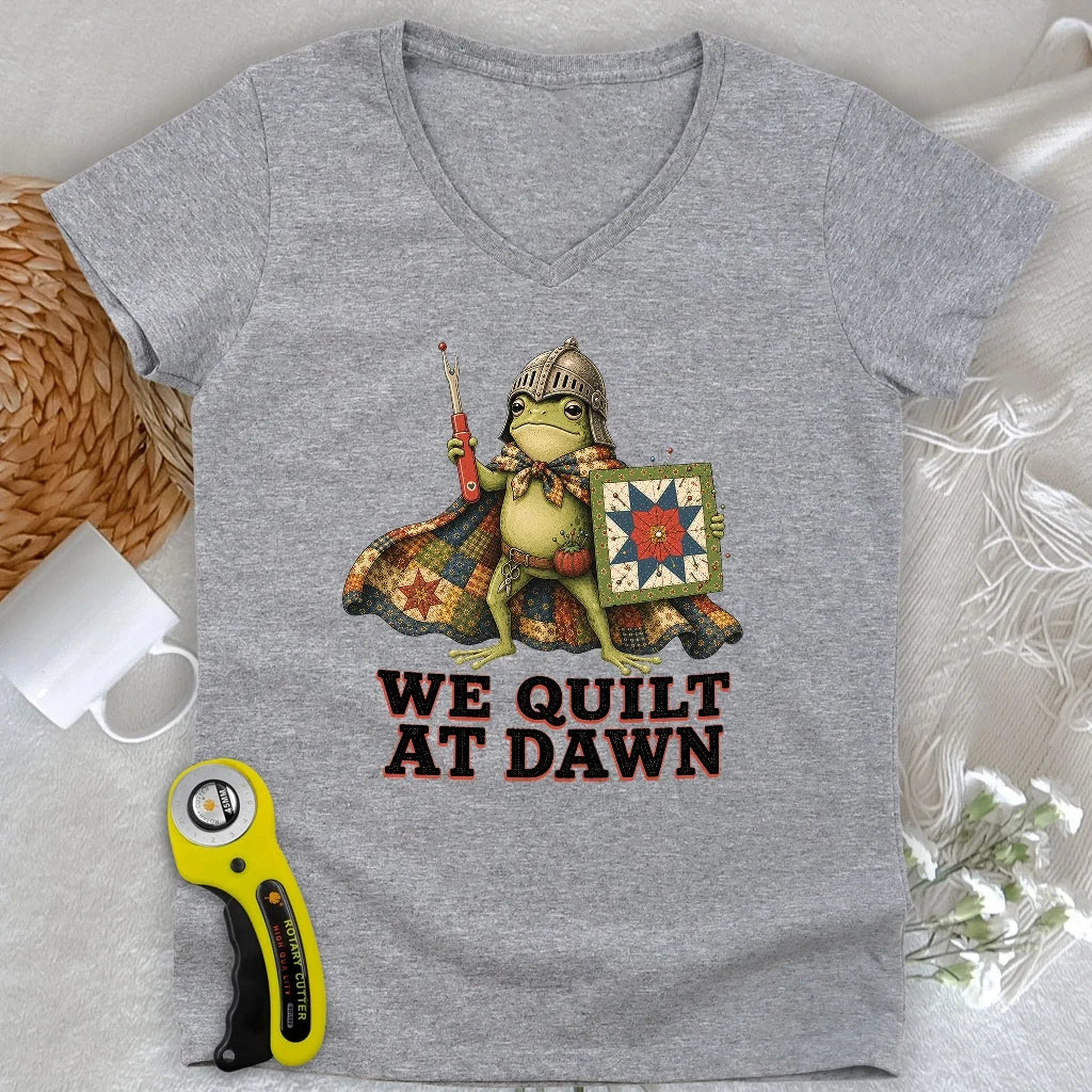 Quilt at Dawn Lady V-neck
