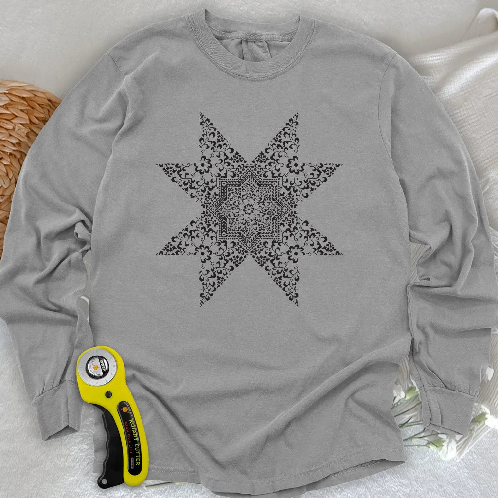 Quilting Mandala Long Sleeve T-shirt