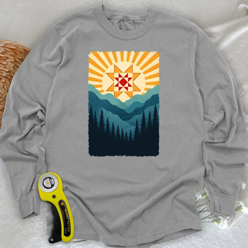Quilting Sun Long Sleeve T-shirt
