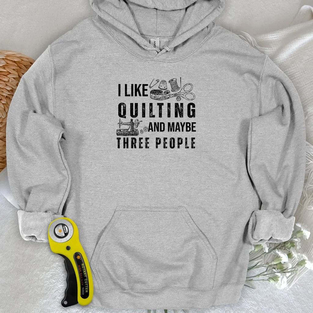 Quilting & 3 People Hoodie