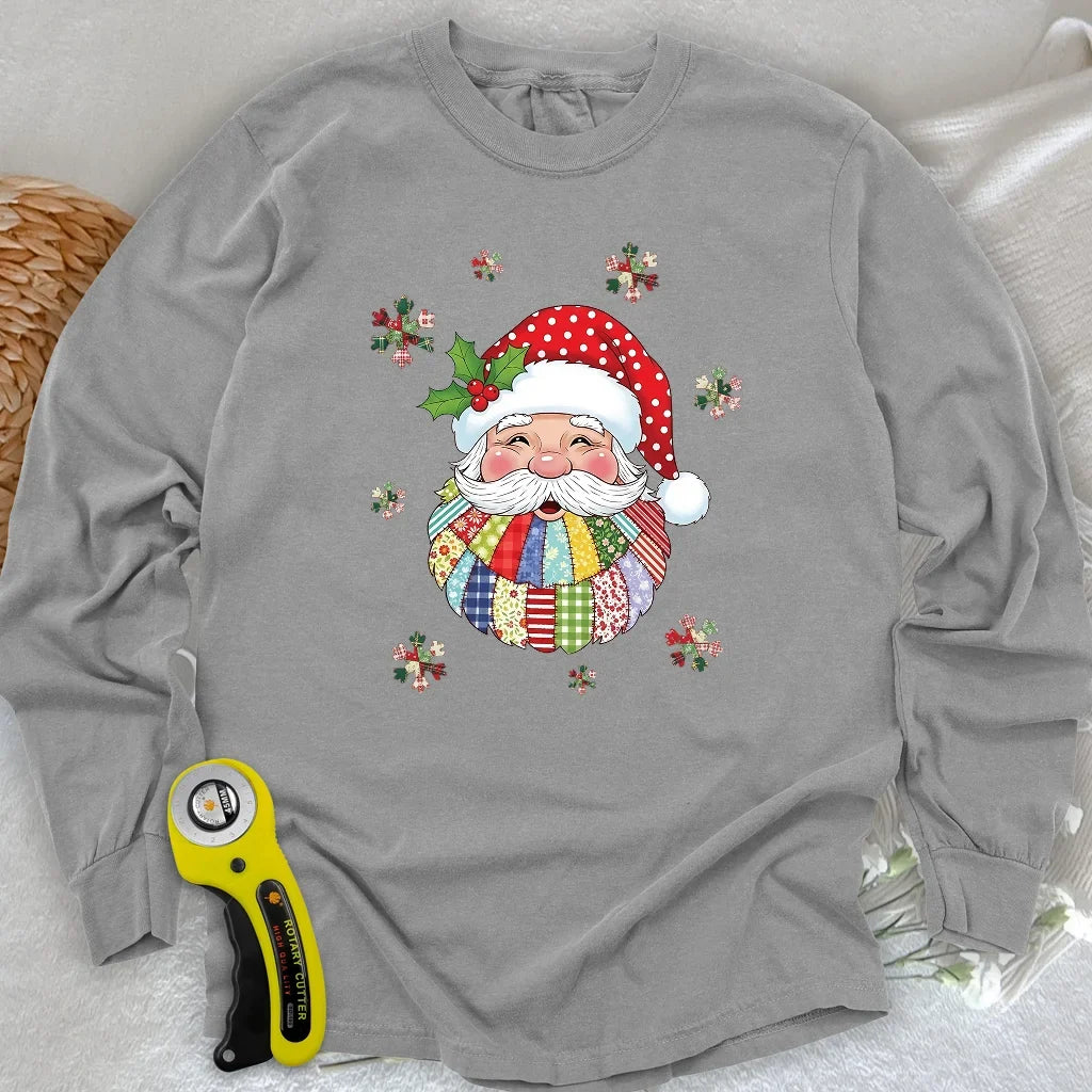 Santa Claus Patch Long Sleeve T-shirt