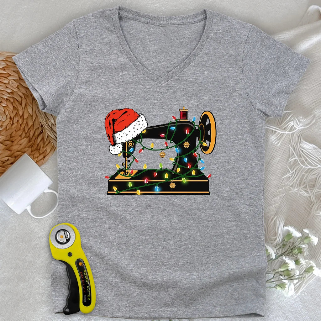 Santa Machine Lady V-neck