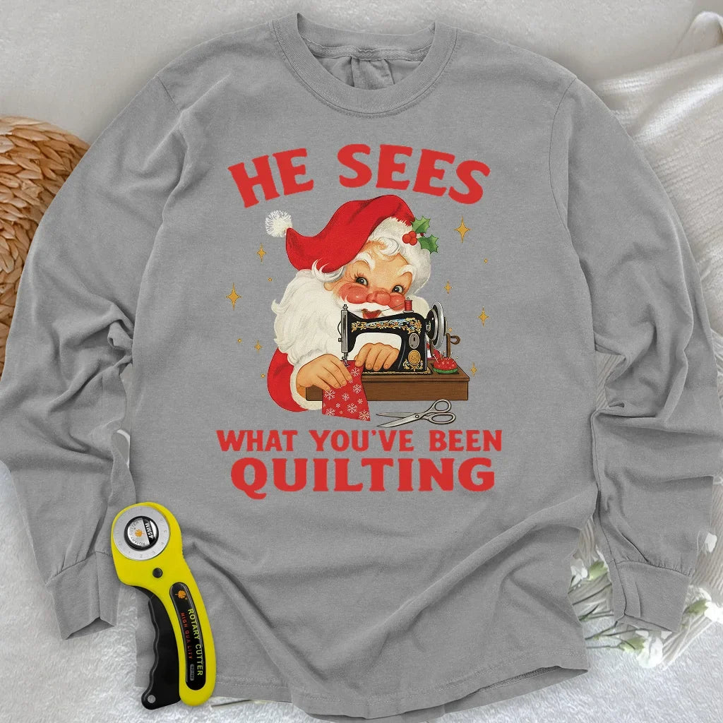 Santa Sees Long Sleeve T-shirt