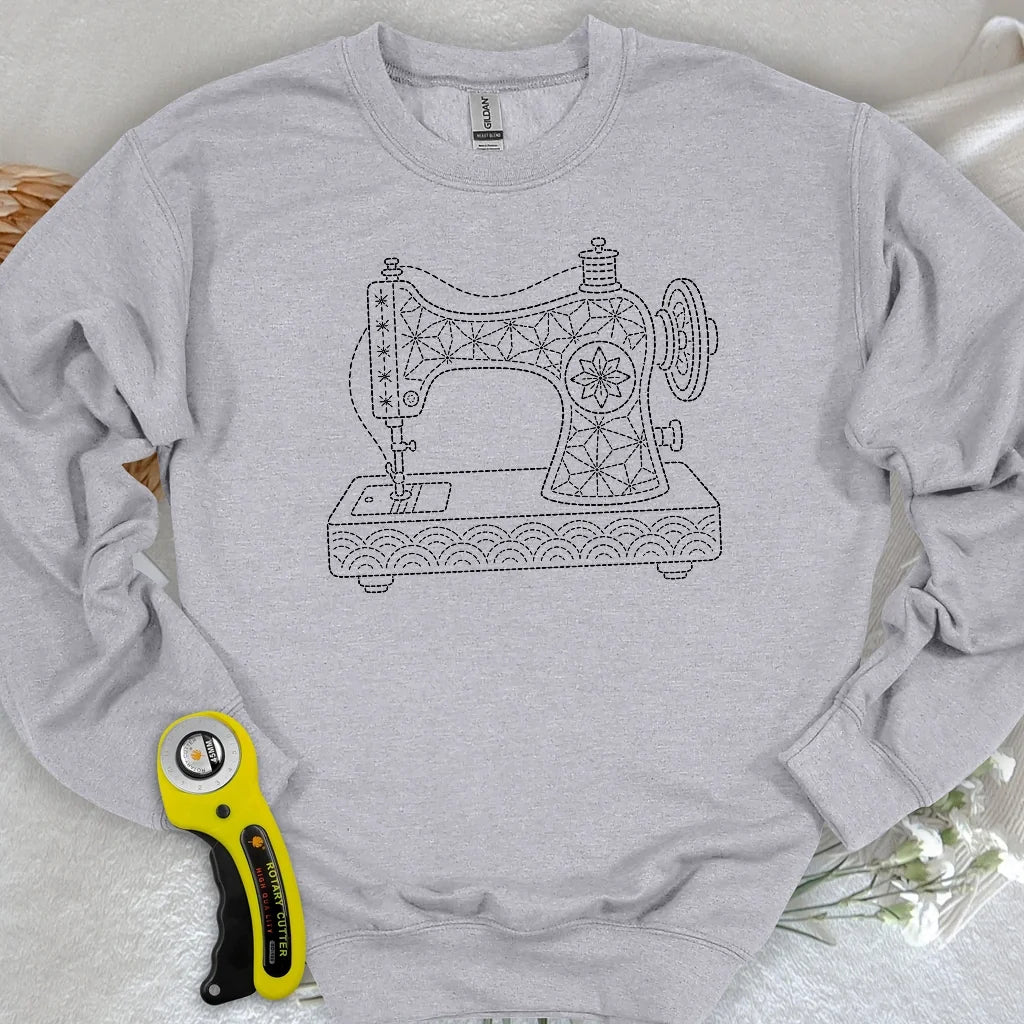 Sashiko Sewing Machine Sweatshirt