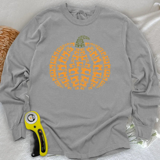Sewing Machine Pumpkin Long Sleeve T-shirt