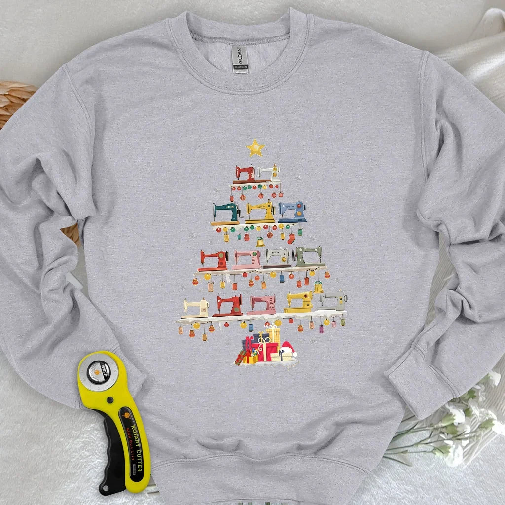 Sewing Machine Tree Sweatshirt