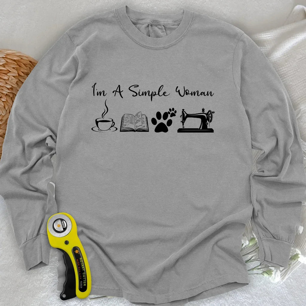 Sewing Woman Long Sleeve T-shirt