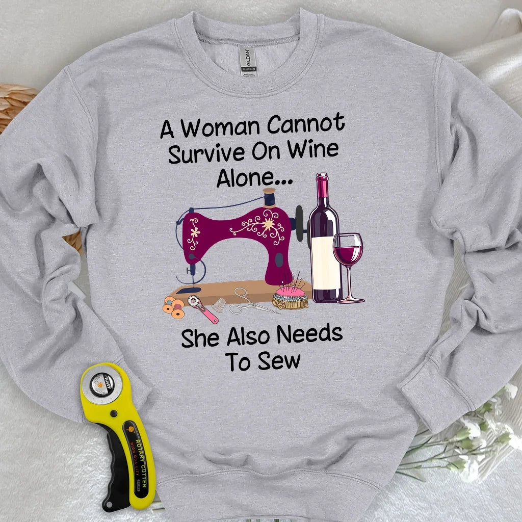 Sewing and Wining Sweatshirt