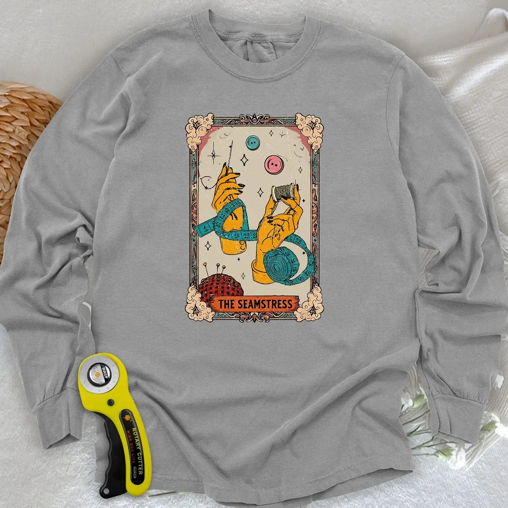 Tarot Card Seamstress Long Sleeve T-shirt