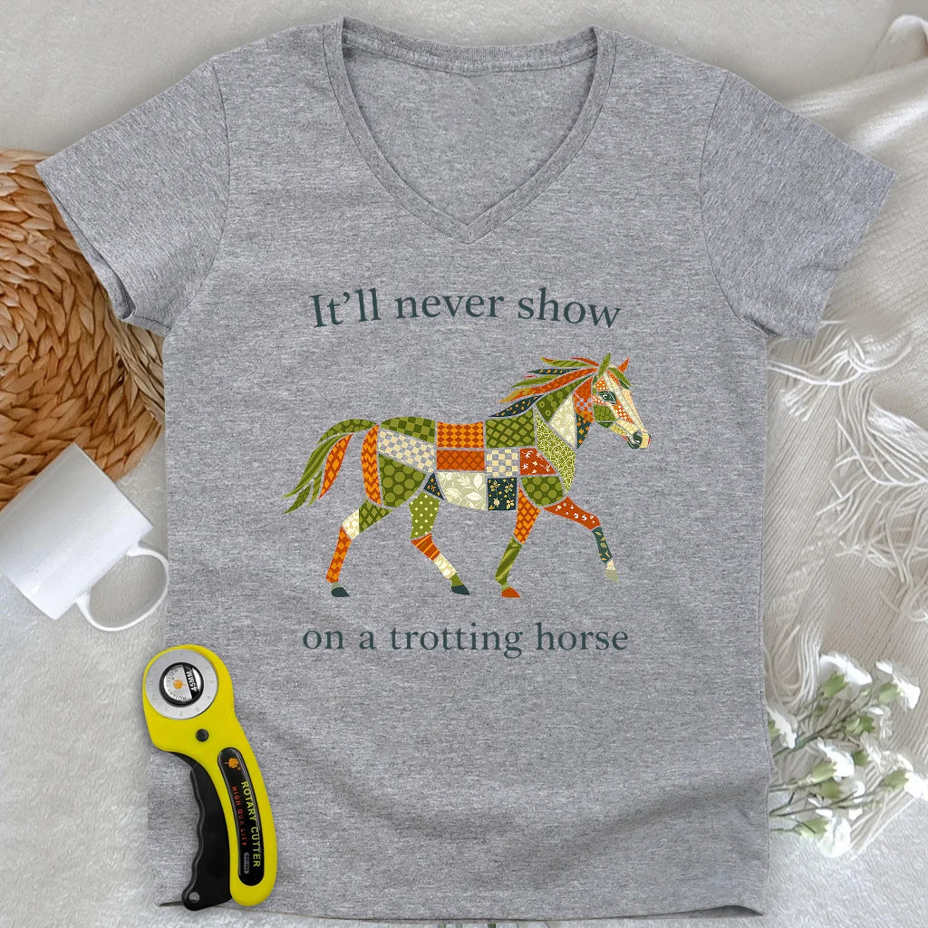Trotting Horse Rule Lady V-neck
