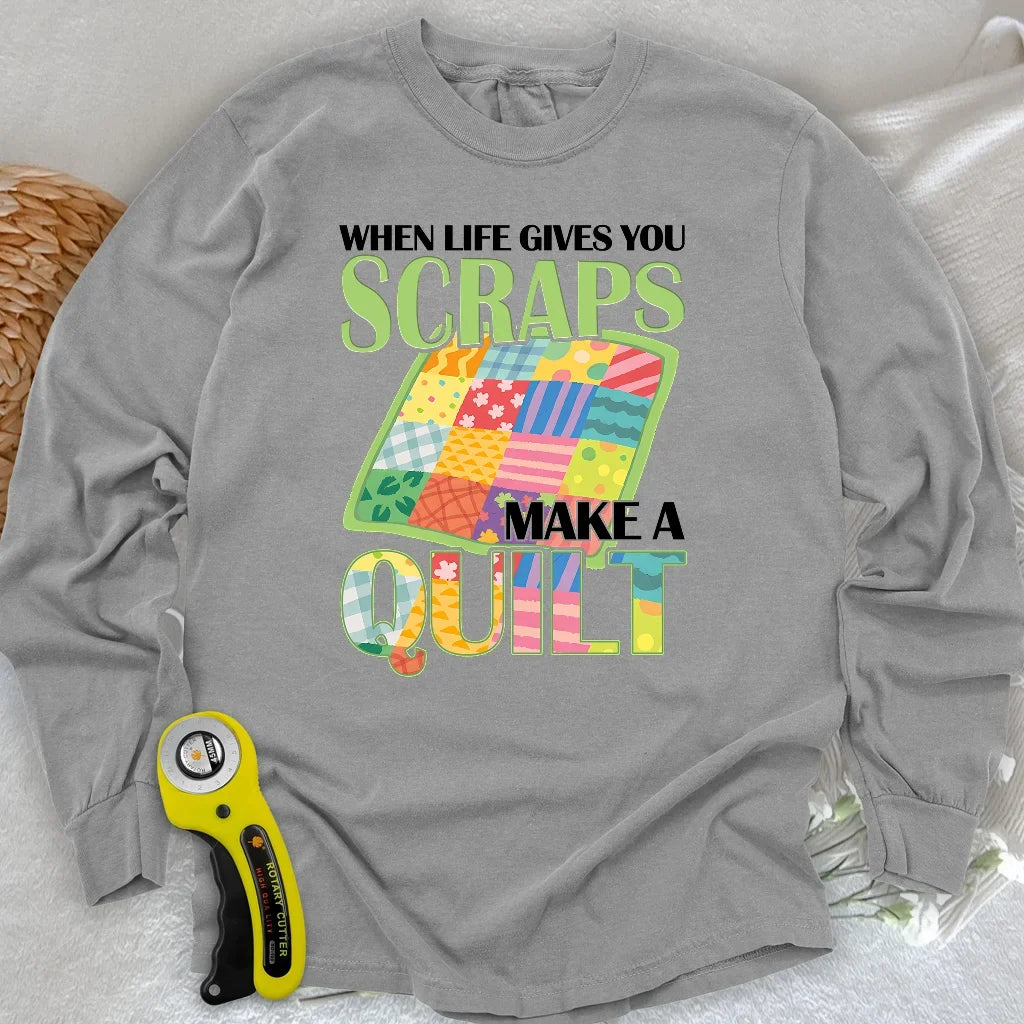 Turn Scraps To Quilt Long Sleeve T-shirt