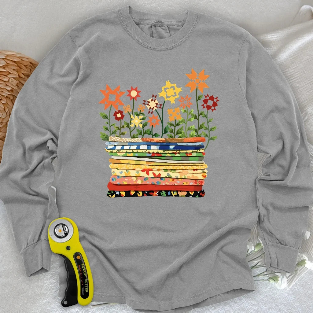 Where Quilts Bloom Long Sleeve T-shirt
