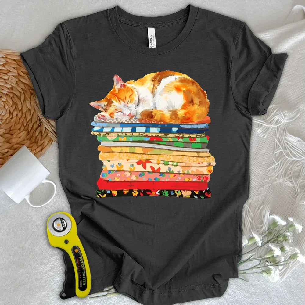 Cat and Fabric T-shirt