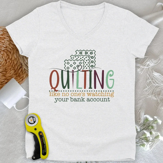 Bank Account? I Bought Fabric Lady V-neck