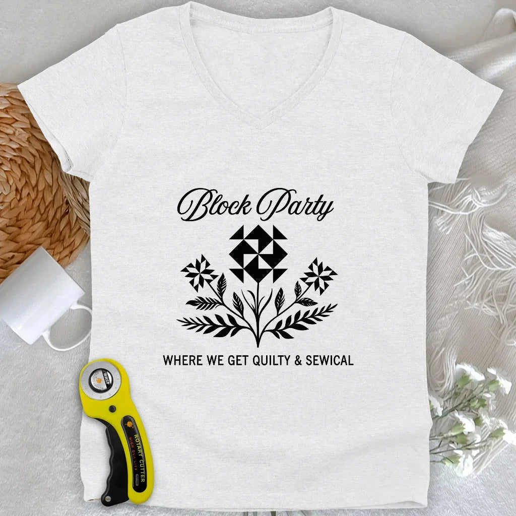 Block Party Lady V-neck