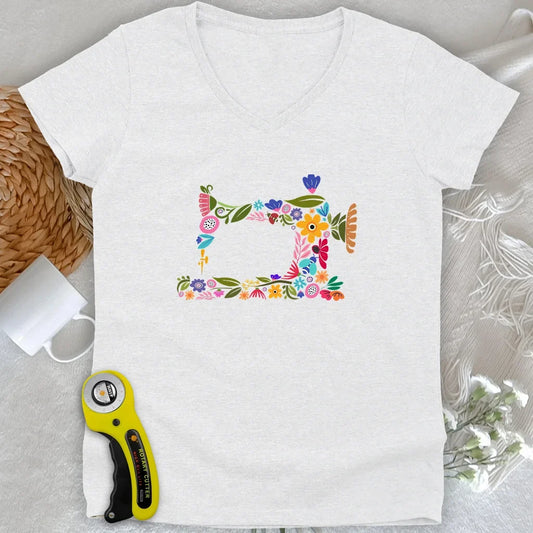 Blooming Machine Lady V-neck