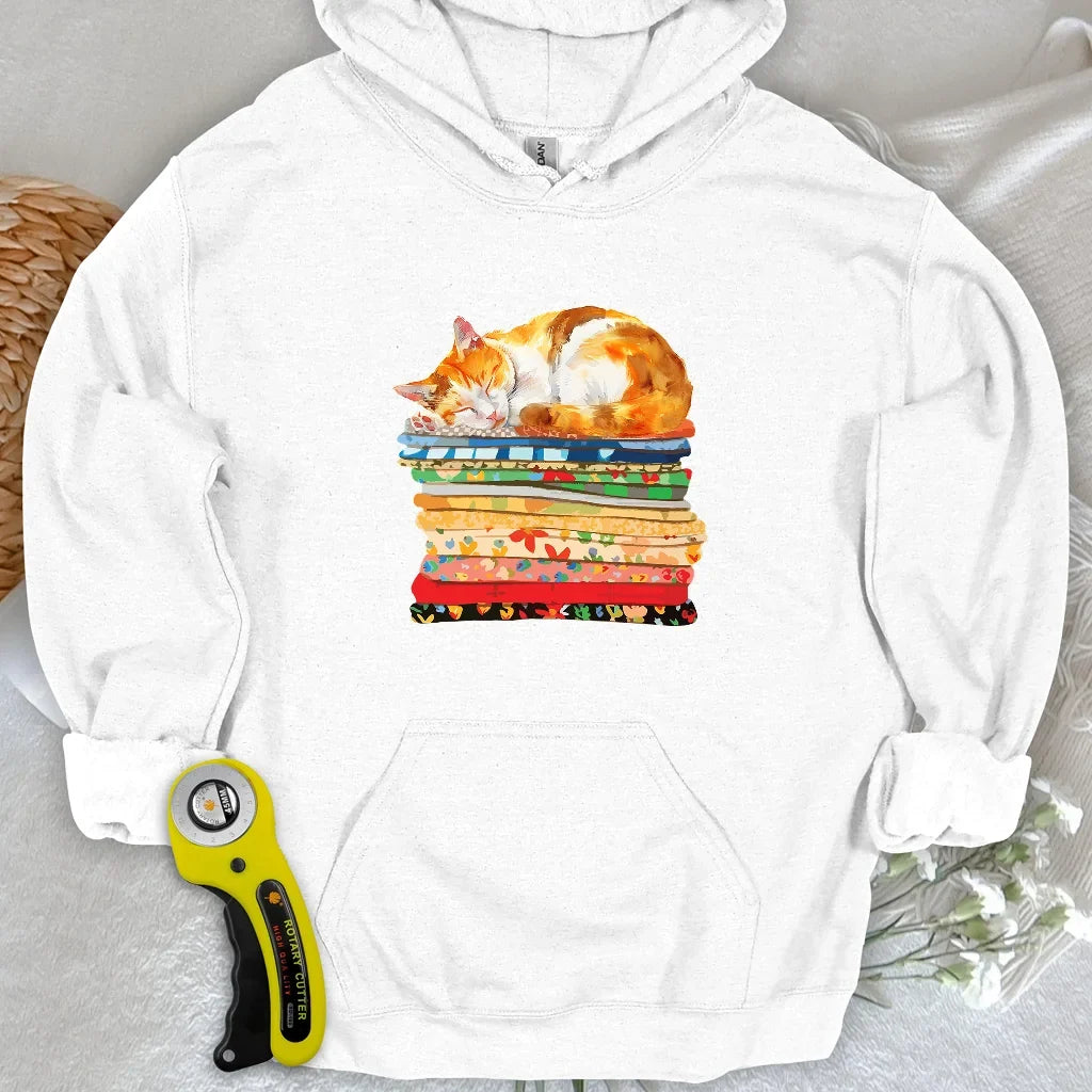 Cat And Fabric Hoodie