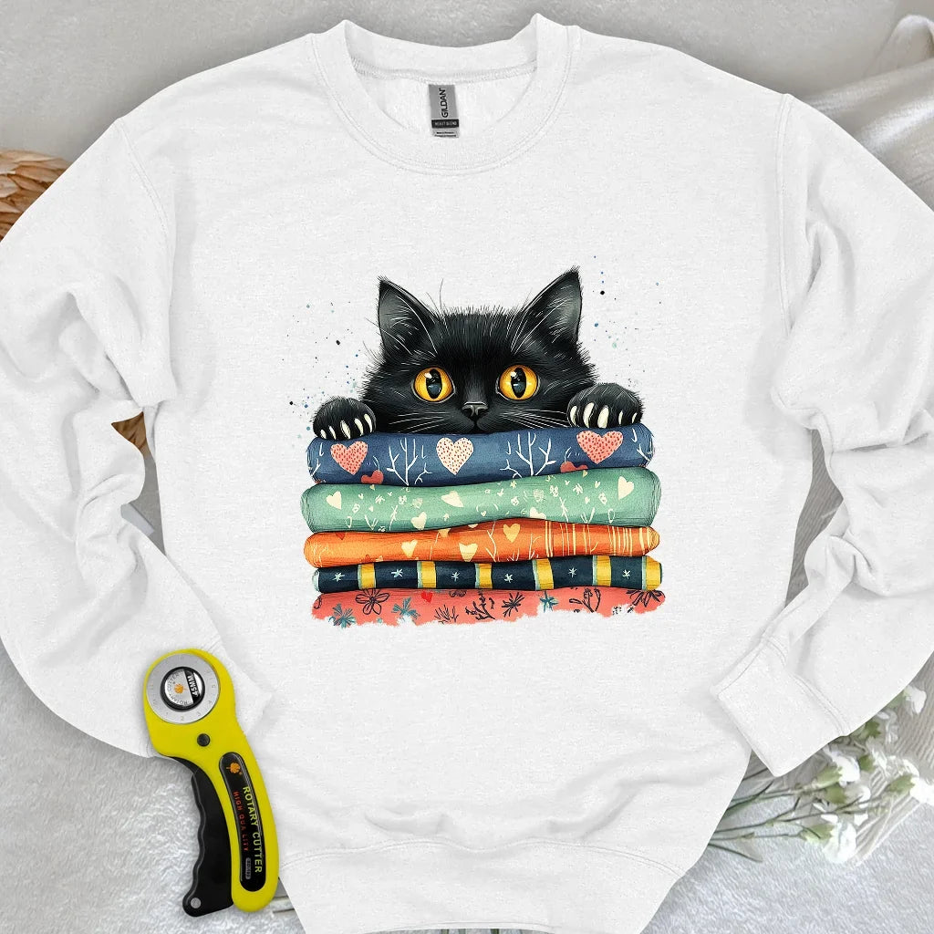 Cat On The Fabric Sweatshirt