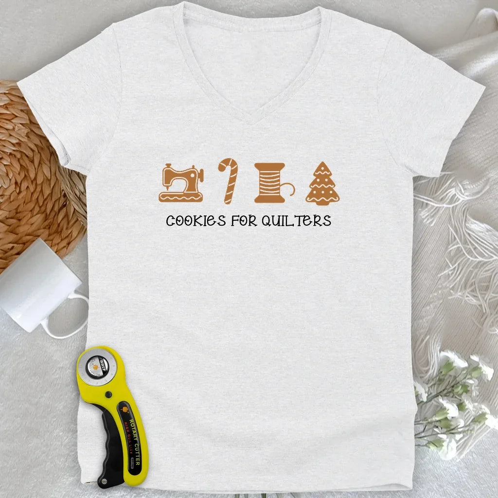 Christmas Cookies Lady V-neck
