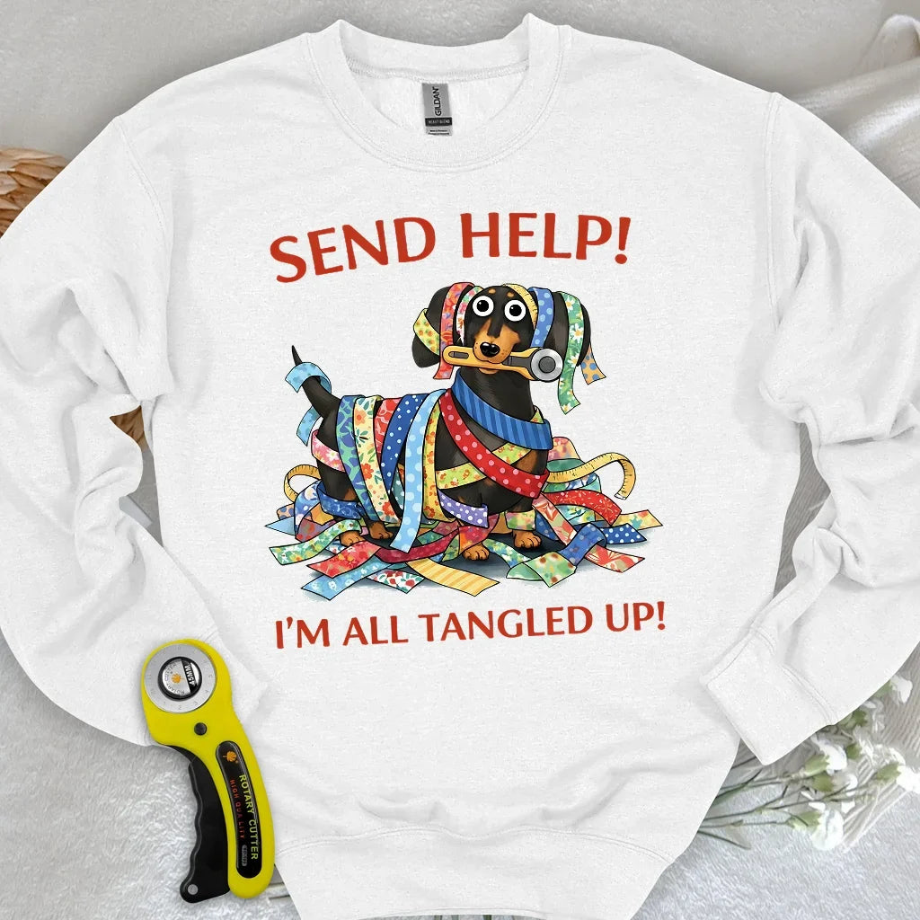 Fabric Strip Mess Sweatshirt