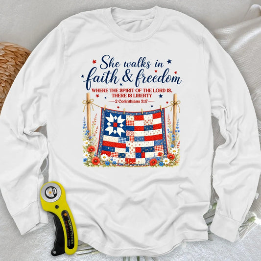 Faithfully Pieced Long Sleeve T-shirt