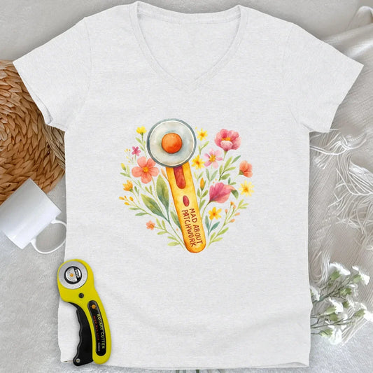 Floral Cutter Lady V-neck