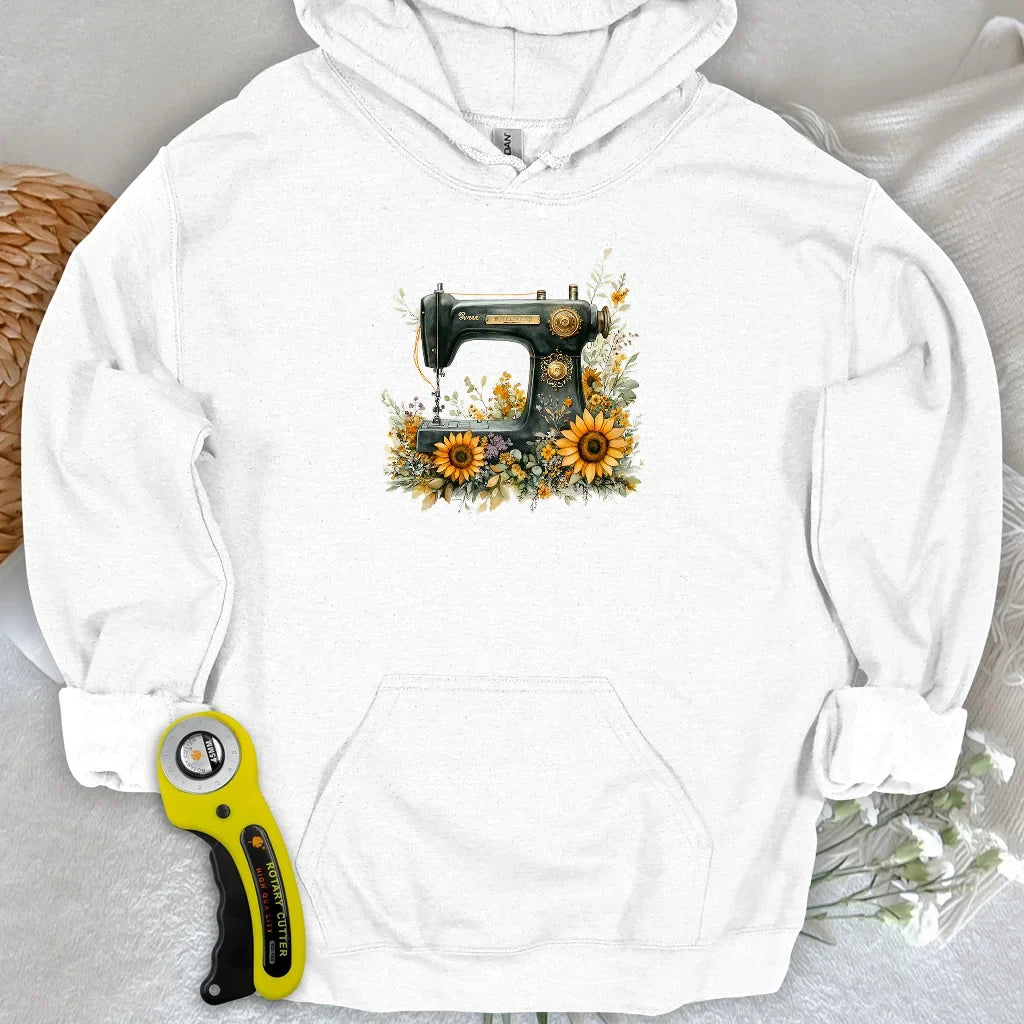 Floral Sewing Machine Hoodie