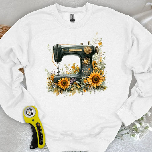 Floral Sewing Machine Sweatshirt