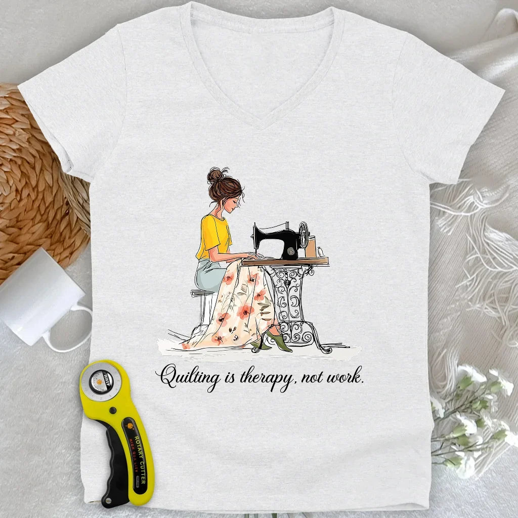 Floral Symphony Lady V-neck