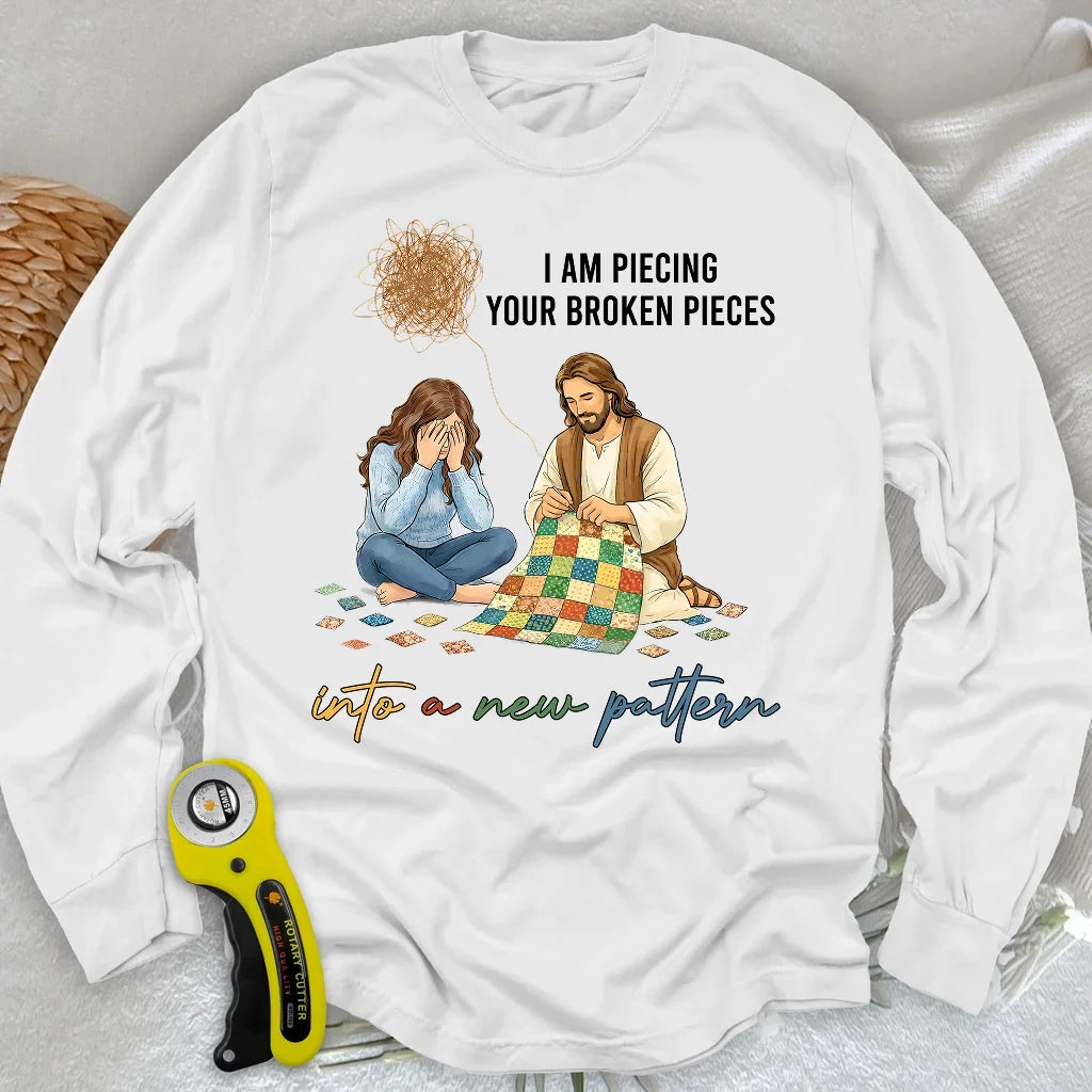 God Piecing Broken Pieces Long Sleeve T-shirt