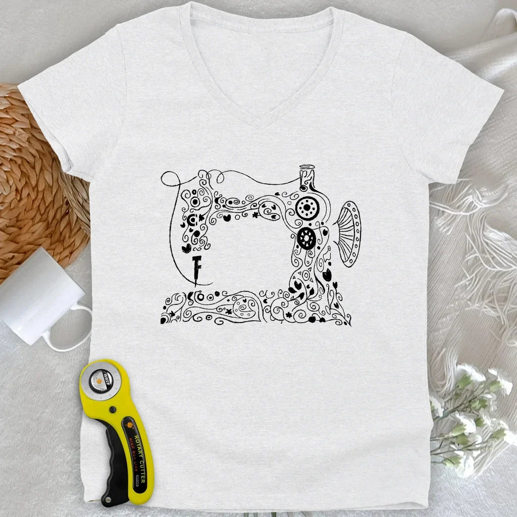 Goldwork Machine Lady V-neck