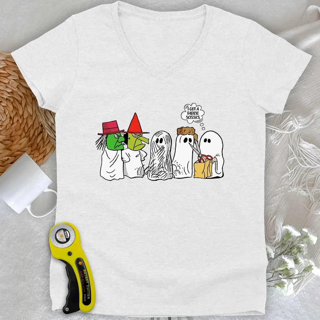 Got a Fabric Scissor Lady V-neck
