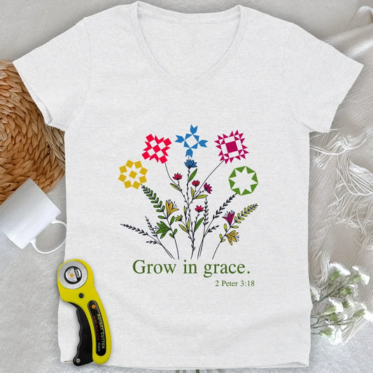 Grow In Grace Lady V-neck