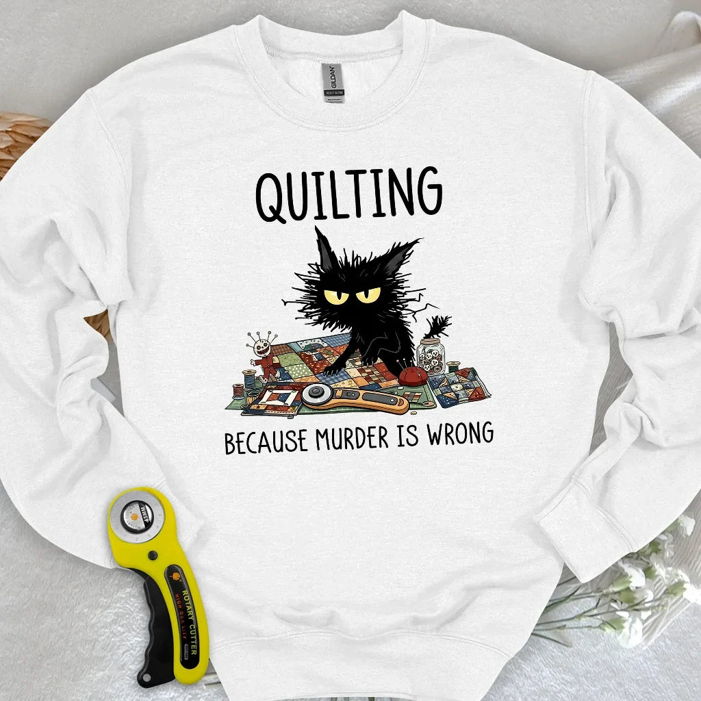 Grumpy Quilter Cat Sweatshirt