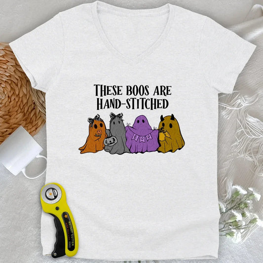 Hand-Stitched Boos Lady V-neck