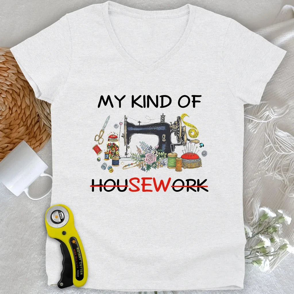 Housework Lady V-neck