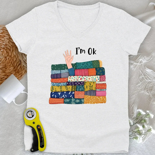 I'M OK Lady V-neck