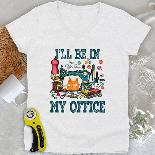 I'll Be In My Office Lady V-neck