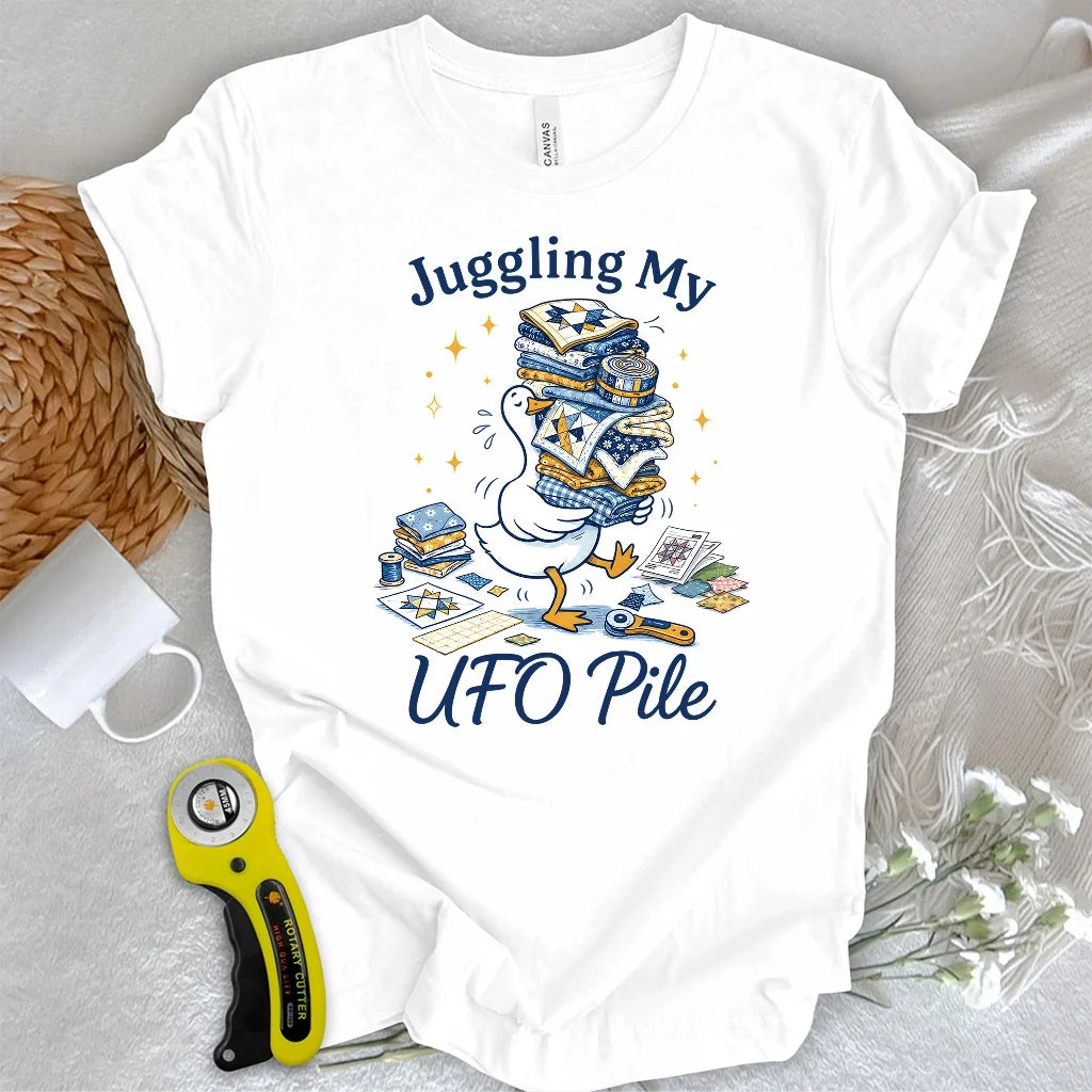 Juggling My UFO Pile T-shirt